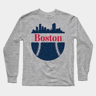 Boston Baseball skyline Long Sleeve T-Shirt